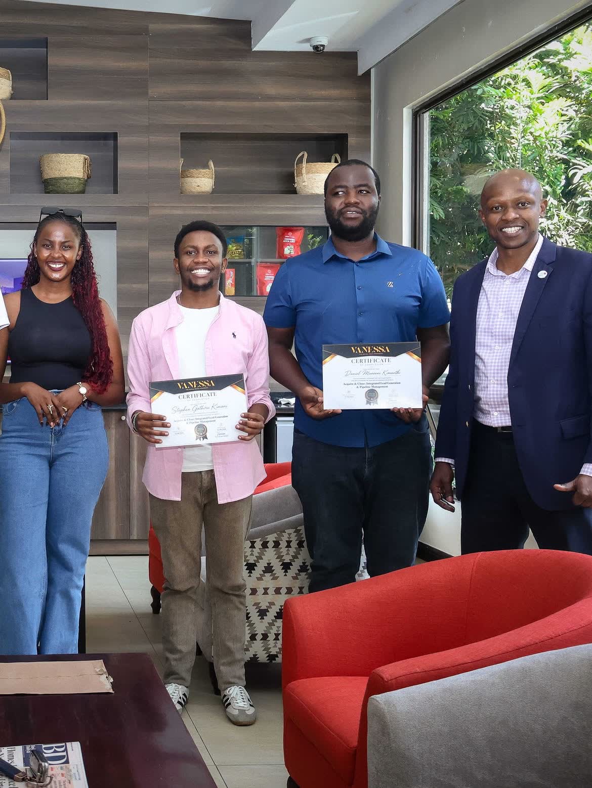 The KSS team with their certificates